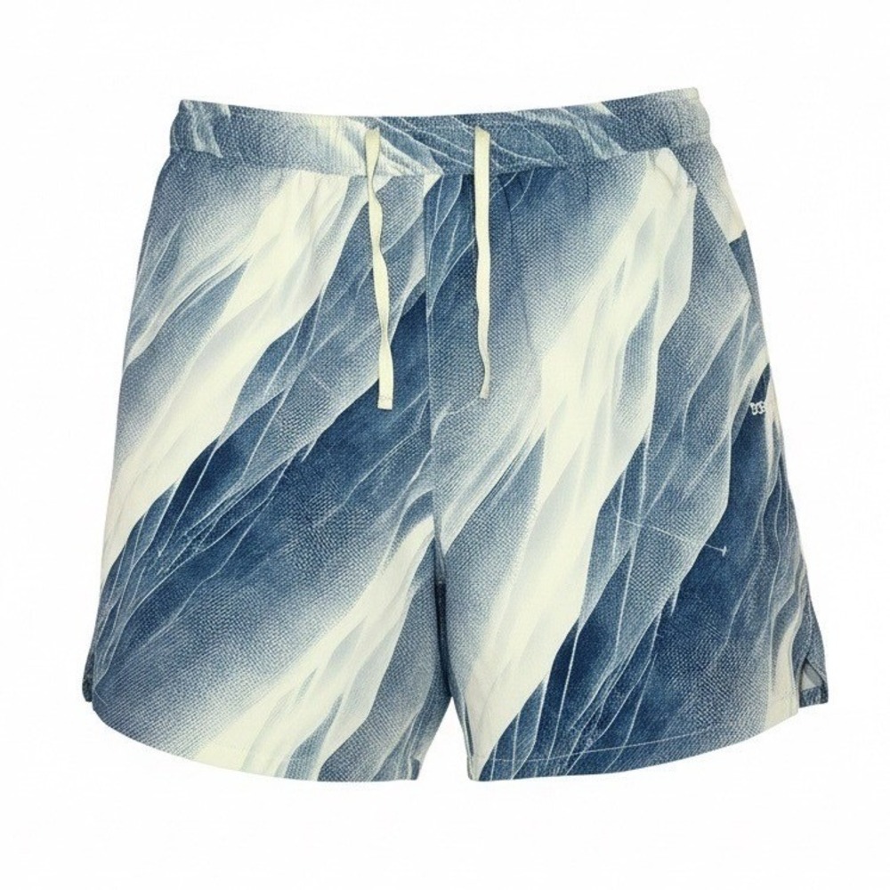 DSG Men's 6 Inch Agility Athletic Shorts Blue White Abstract Print, Size‎ L, NWT